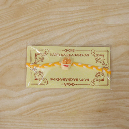 Sweet Fries Cup Fancy Dori Rakhi tied and ready to wear