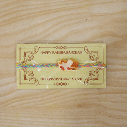 Snack Platter Charm Rakhi for brother packaging view