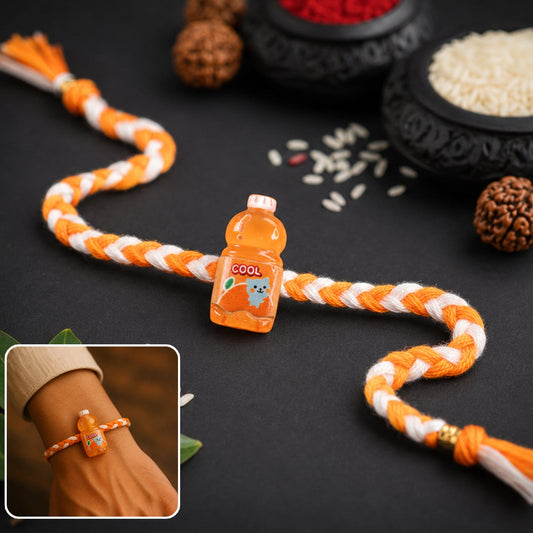 Drink Bottle Charm Fancy Dori Rakhi for Brother (1 Pc)