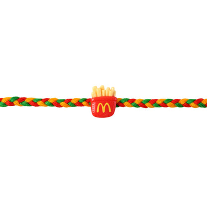 French Fries Charm Rakhi with neat finish and colorful thread