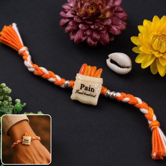 food-themed charm Fancy Dori Rakhi for Brother (1 Pc)