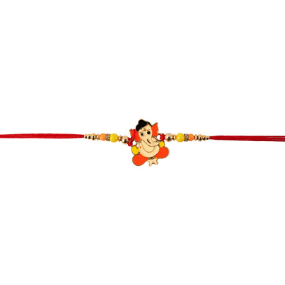 Rakhi showing neat finishing and traditional design