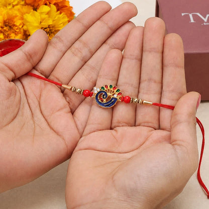 Peacock Rakhi – Elegant Designer Rakhi for Brother