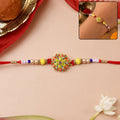 Star Flower Rakhi – Elegant Beaded Design for Brothers