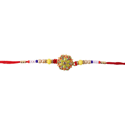 Star Flower Beaded Rakhi packaging view