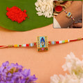Mor Pankh Kundan Rakhi – Stylish Peacock Charm for Brother