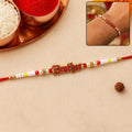 Text Charm Pearl Beads Rakhi – Elegant Raksha Bandhan Gift