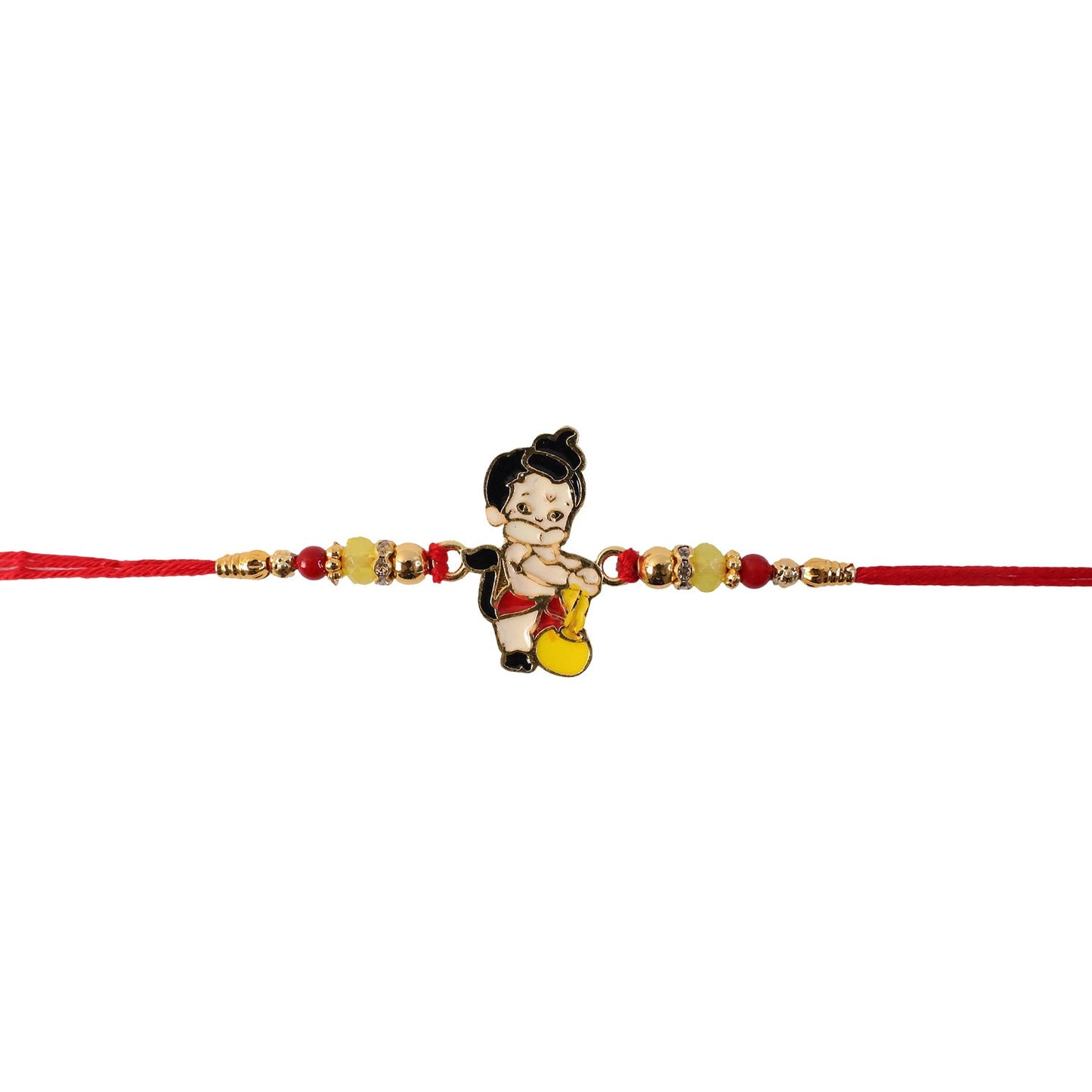 Bal Hanuman Gada Charm rakhi tied with red thread