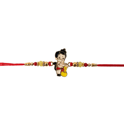 Bal Hanuman Gada Charm rakhi tied with red thread