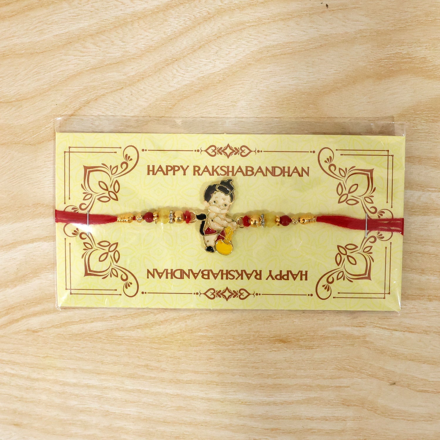 Bal Hanuman Gada charm rakhi full length view