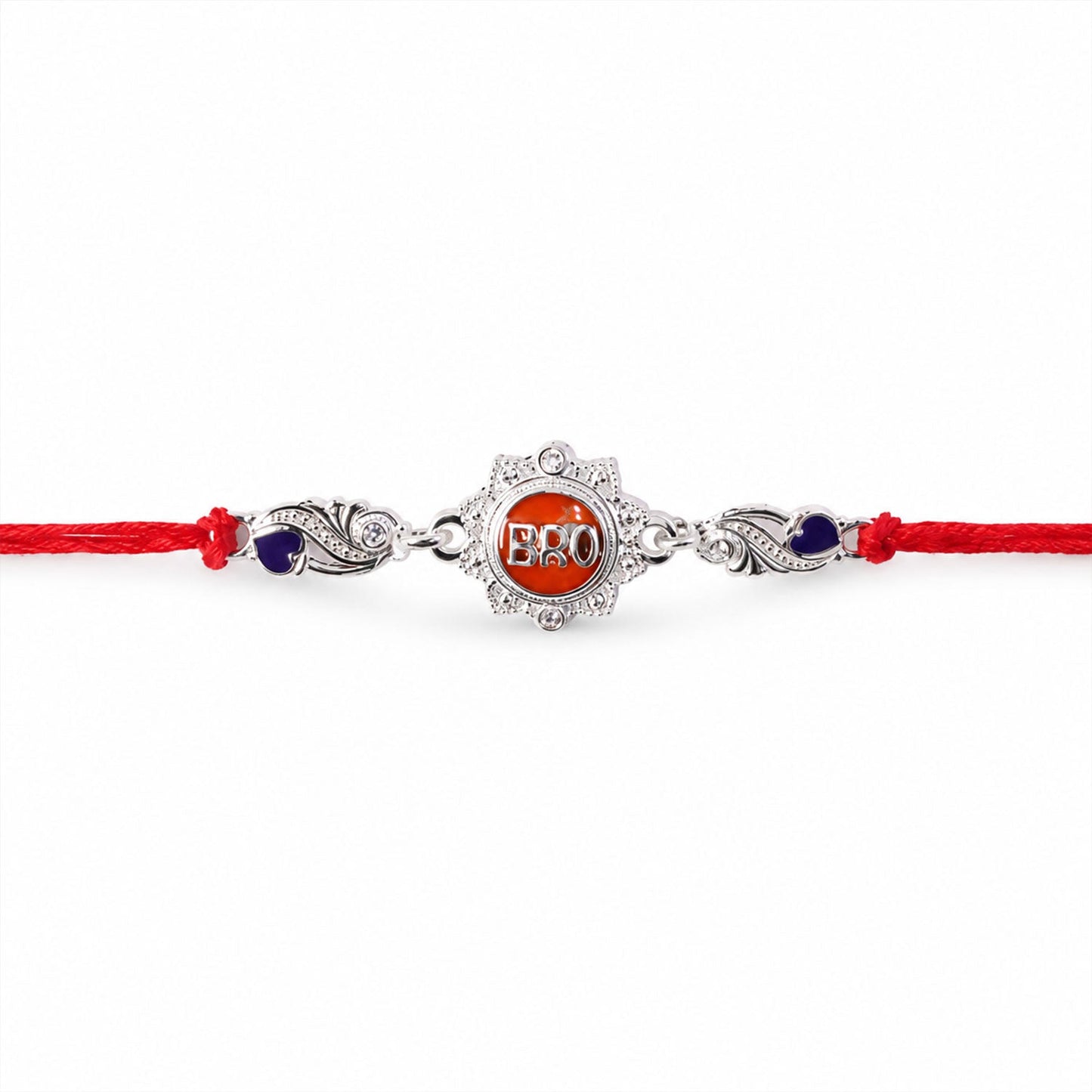 BRO Charm With Red Thread Rakhi for Brother (1 Pc)
