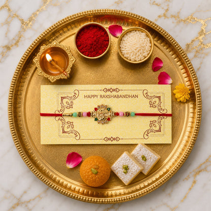 Veera Charm With Beads Rakhi for Brother (1 Pc)