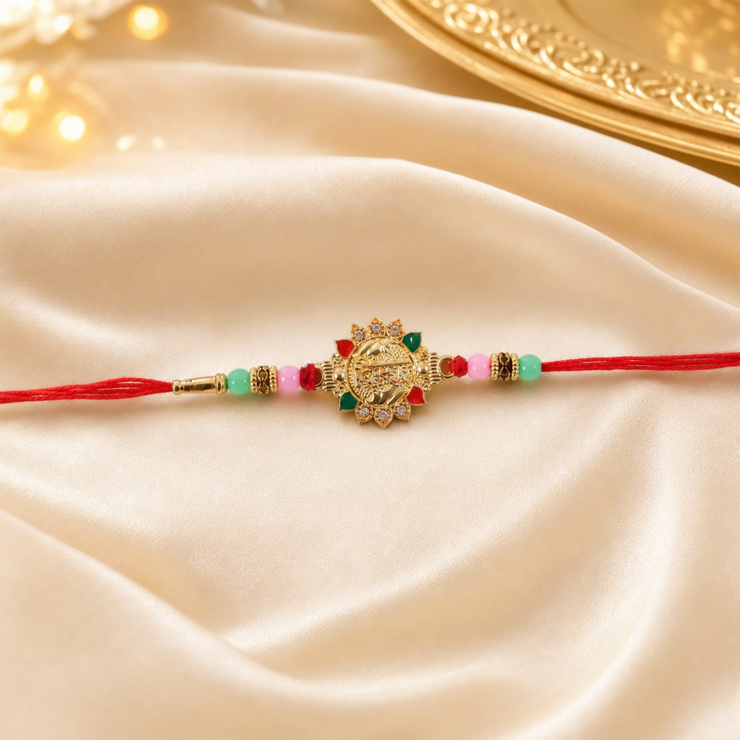 Veera Charm With Beads Rakhi for Brother (1 Pc)