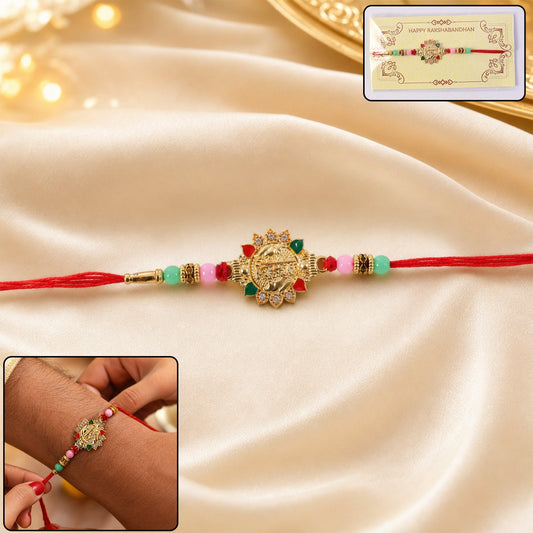 Veera Charm With Beads Rakhi for Brother (1 Pc)