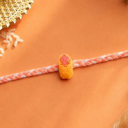 Cute Cake Charm Braided Thread Kids Rakhi for Brother (1 Pc)