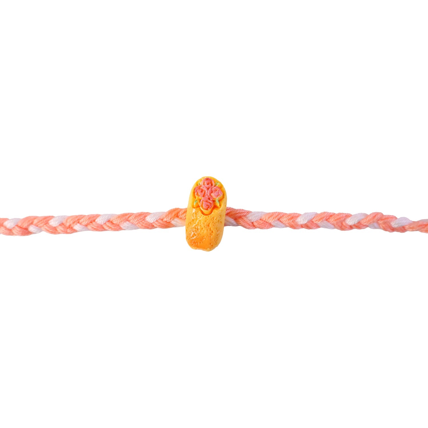 Cute Cake Charm Braided Thread Kids Rakhi for Brother (1 Pc)