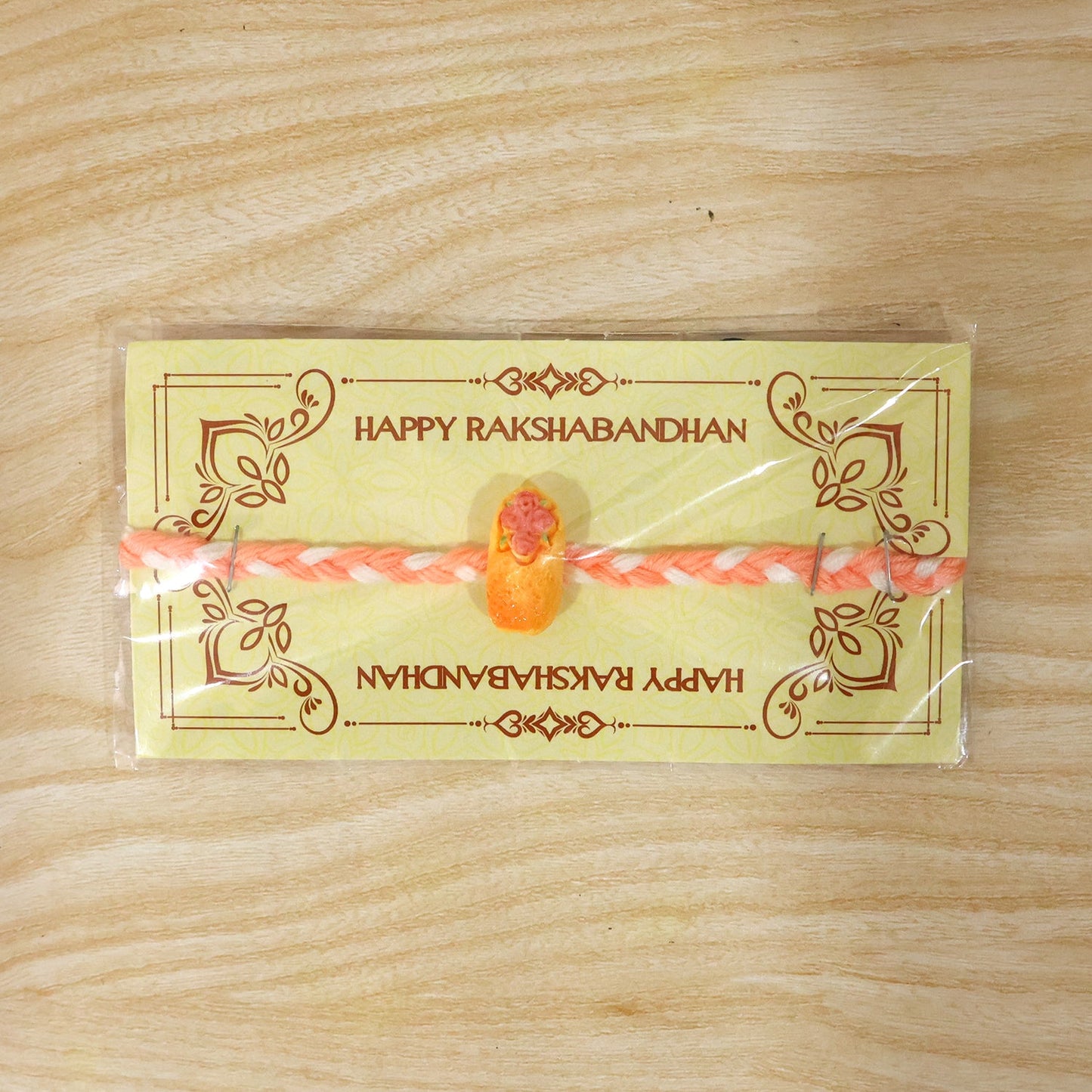 Cute Cake Charm Braided Thread Kids Rakhi for Brother (1 Pc)