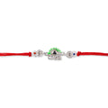 Rakhi for Brother – Traditional Silver Kanha Mor Charm with Dori