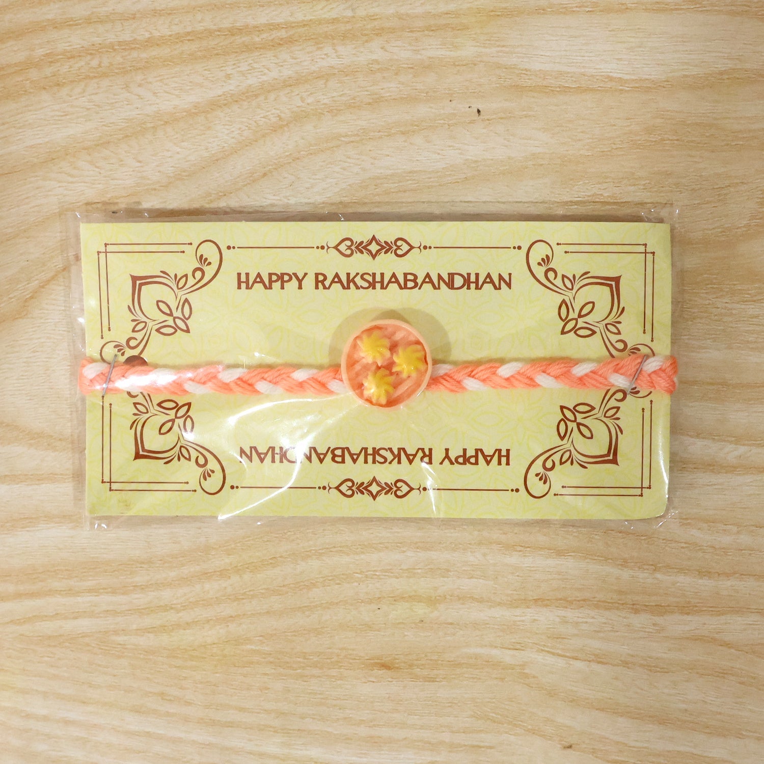 Sweet Round Charm Braided Thread Rakhi for Brother (1 Pc)