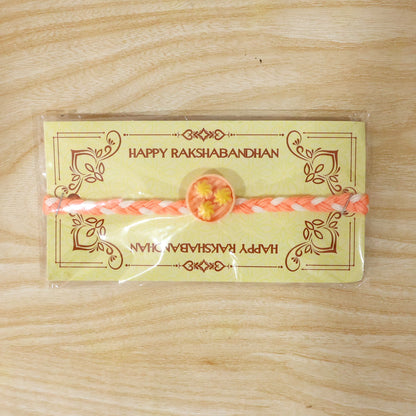 Sweet Round Charm Braided Thread Rakhi for Brother (1 Pc)