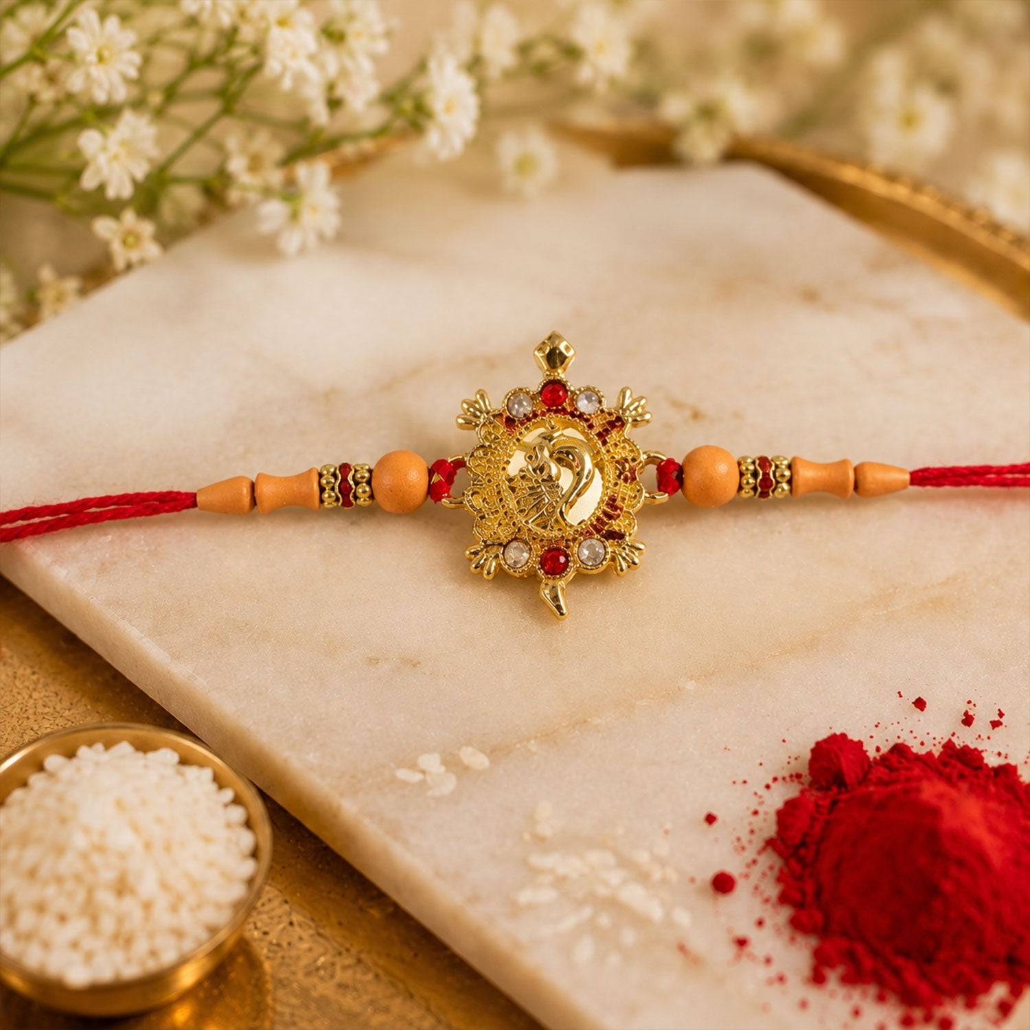 Turtle Peacock Designer Rakhi for Brother – Stylish 1 Pc