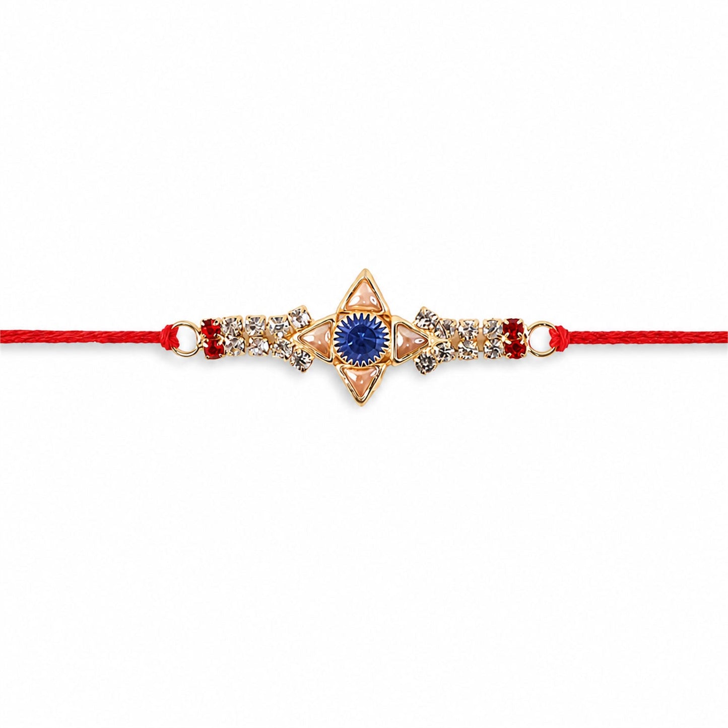 Crystal Star Stone Rakhi styled on hand