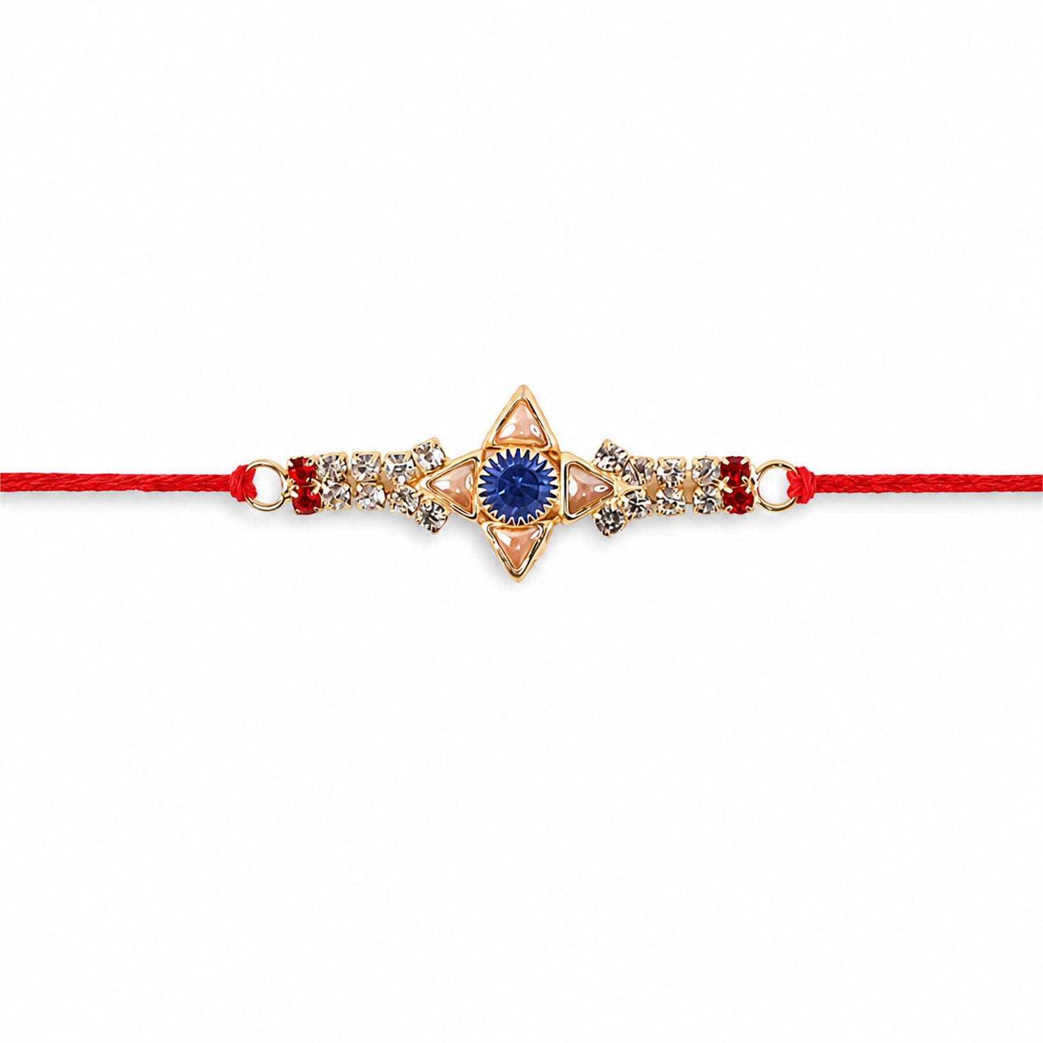 Crystal Star Stone Rakhi styled on hand