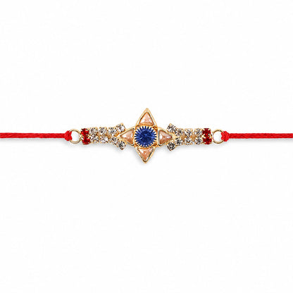 Crystal Star Stone Rakhi styled on hand