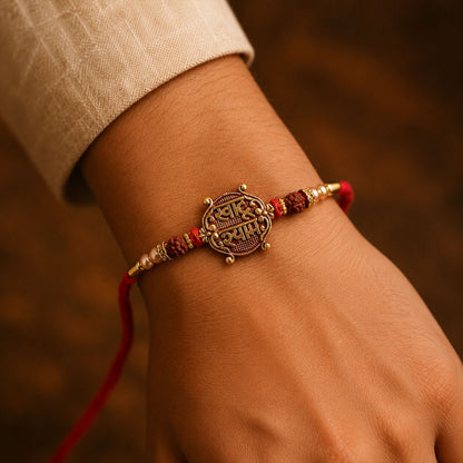 Khatu Shyam Rakhi with Rudraksha beads festive packaging