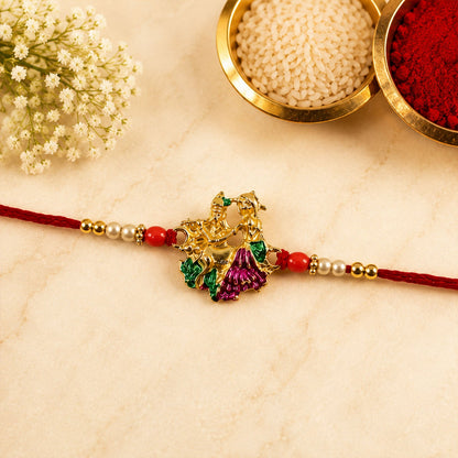 Colourful Meenakari Radhe & krishna Rakhi