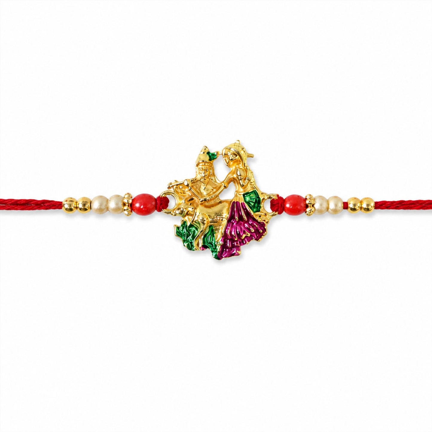 Colourful Meenakari Radhe & krishna Rakhi