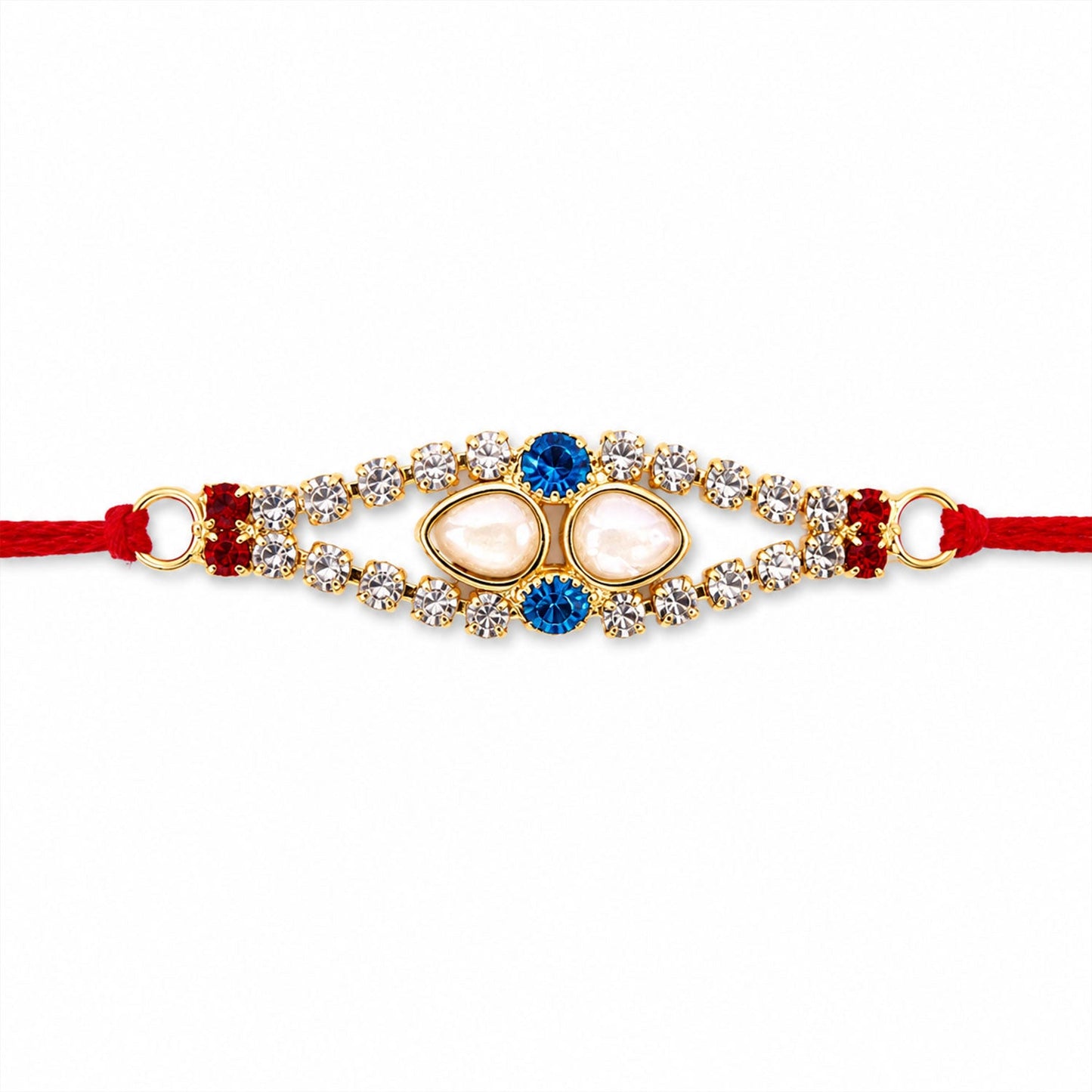 American Diamond & Pearl Bracelet Rakhi