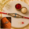 American Diamond Pearl Rakhi – Elegant & Luxurious Design