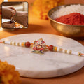 Lord Ganesha Rudraksha Rakhi – Festive Design for Raksha Bandhan
