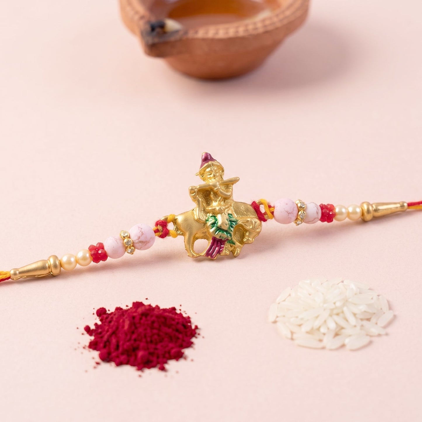 Bal Gopal Krishna Rakhi with Cow & Flute