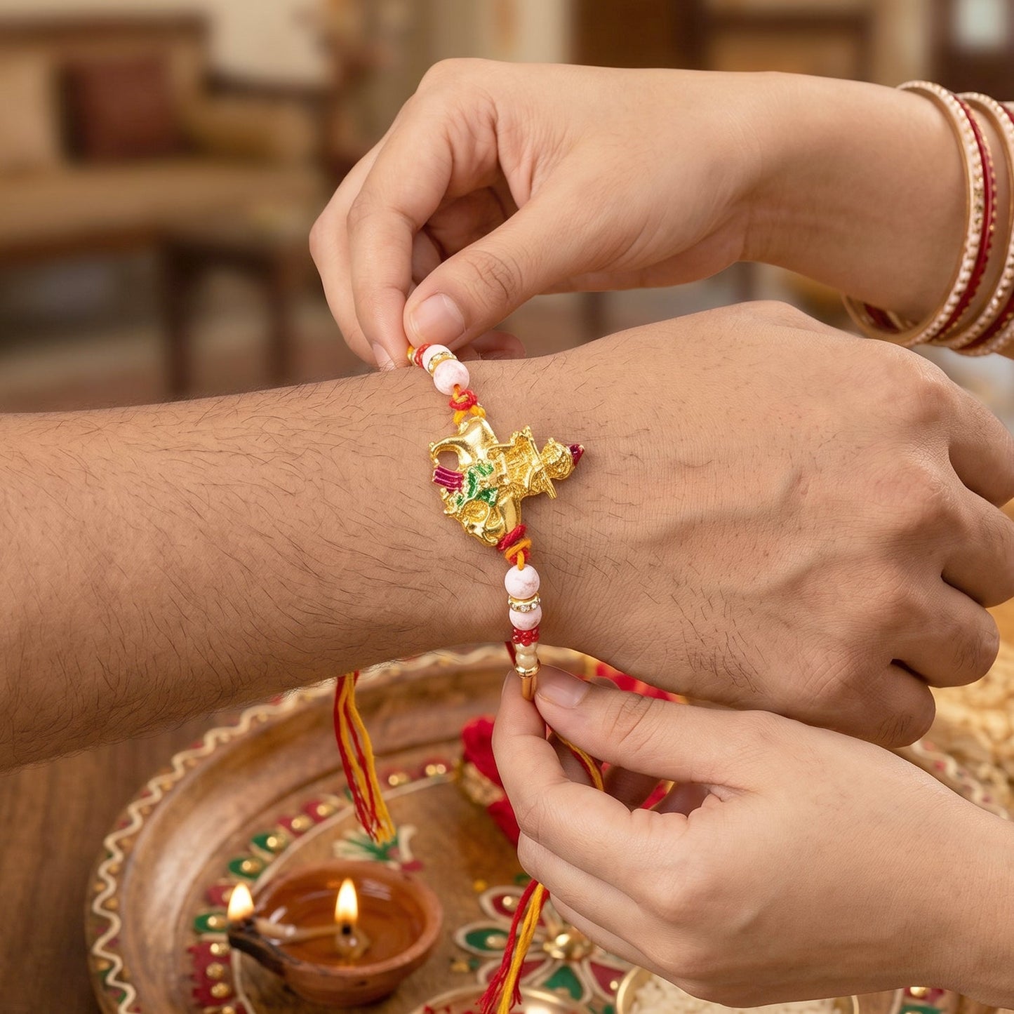 Bal Gopal Krishna Rakhi with Cow & Flute