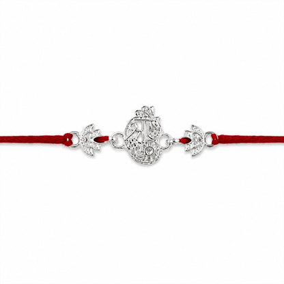Oxidised Silver Krishna Rakhi