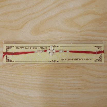 Silver Shiv (Mahadev) Rakhi with Bilva Leaf