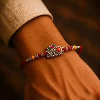 Bright Multicolour Om Kids Rakhi