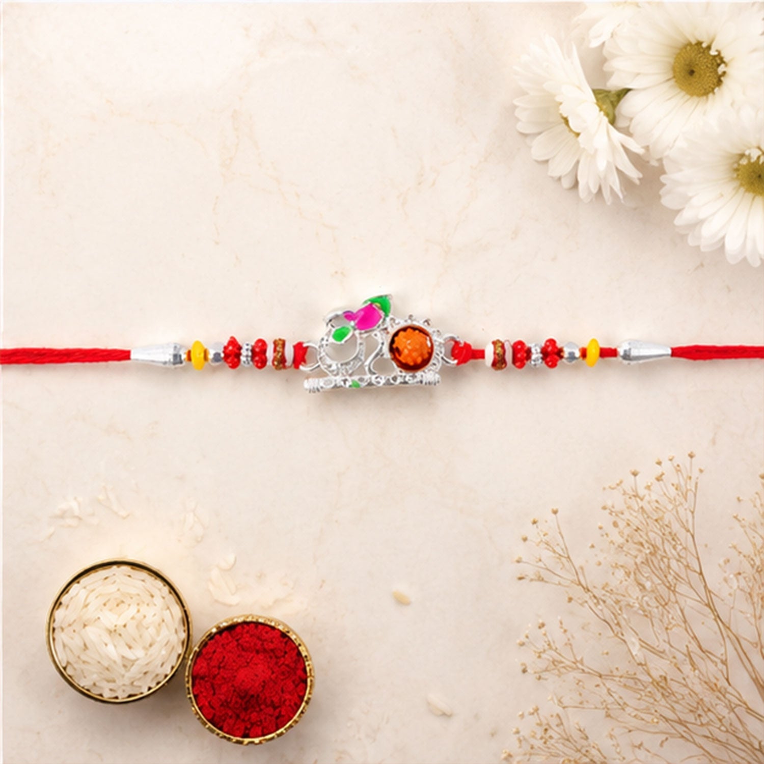 Bright Multicolour Om Kids Rakhi