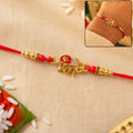 Golden Rakhi for Brother – Elegant Festive Gift