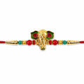 Lord Ganesha Rakhi – Elegant Meenakari Design for Brothers