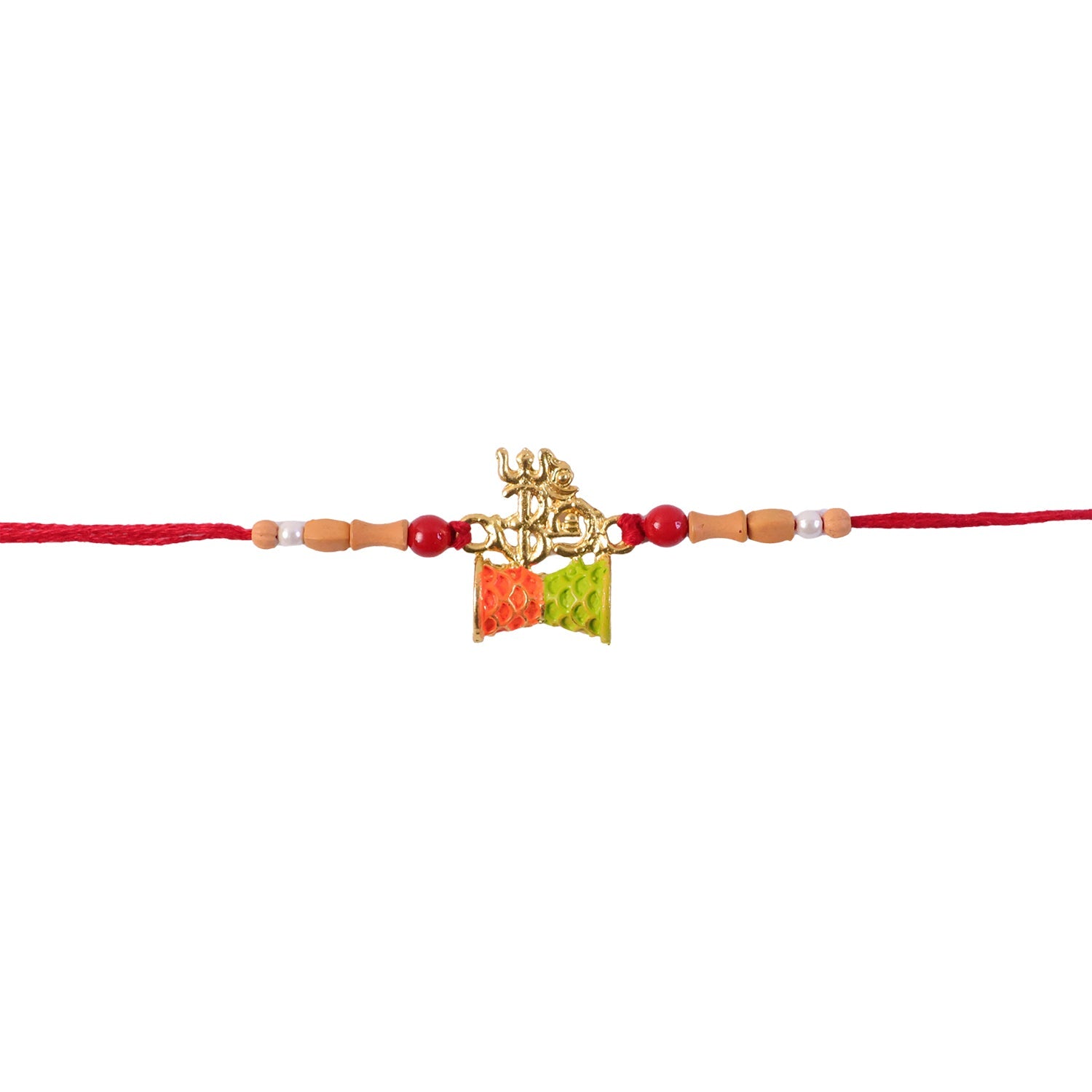 Fancy Golden Om Rakhi with Colourful Kite Charm for Brother - Kids Rakhi
