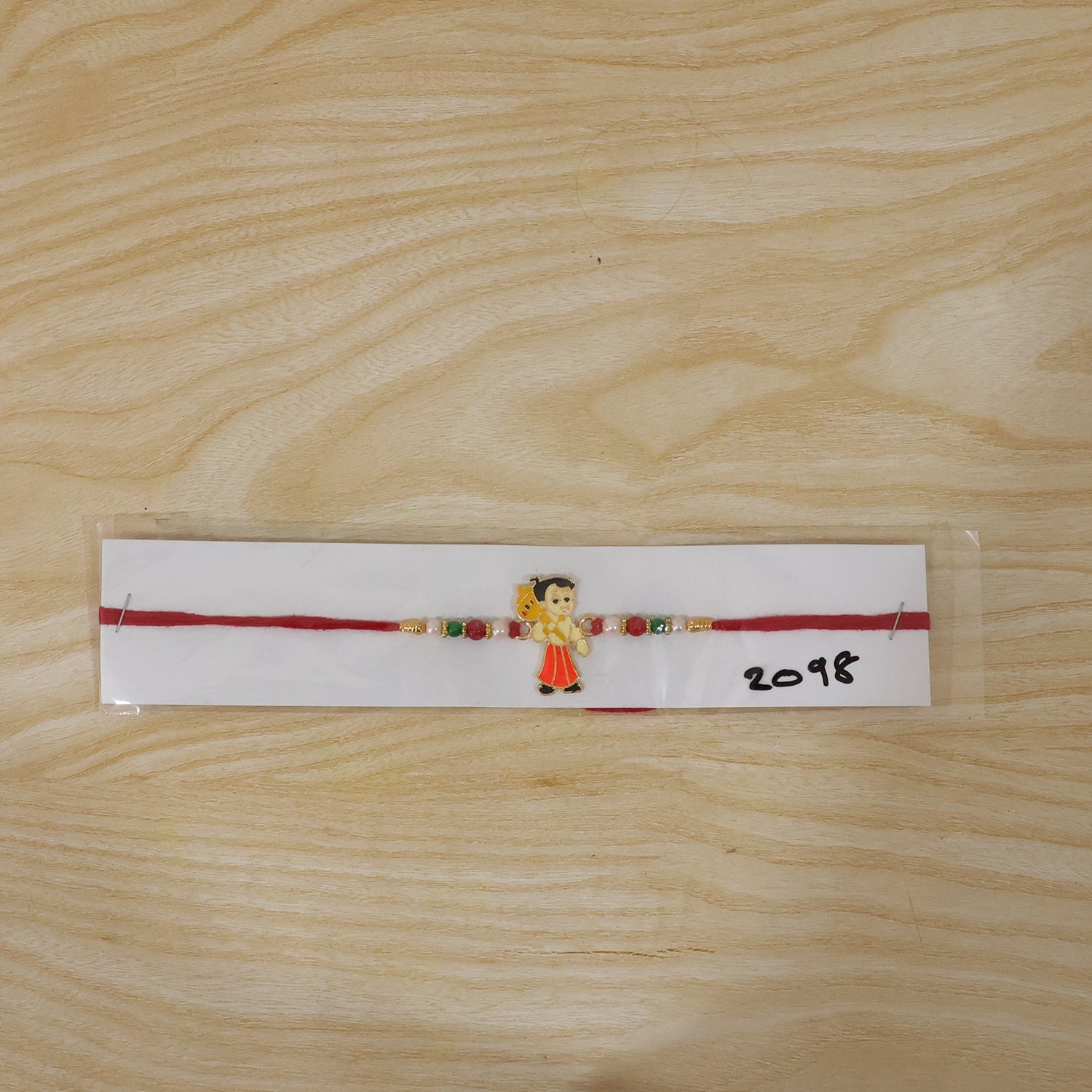 Chhota Bheem Cartoon Kids Rakhi with Beads for Little Brother