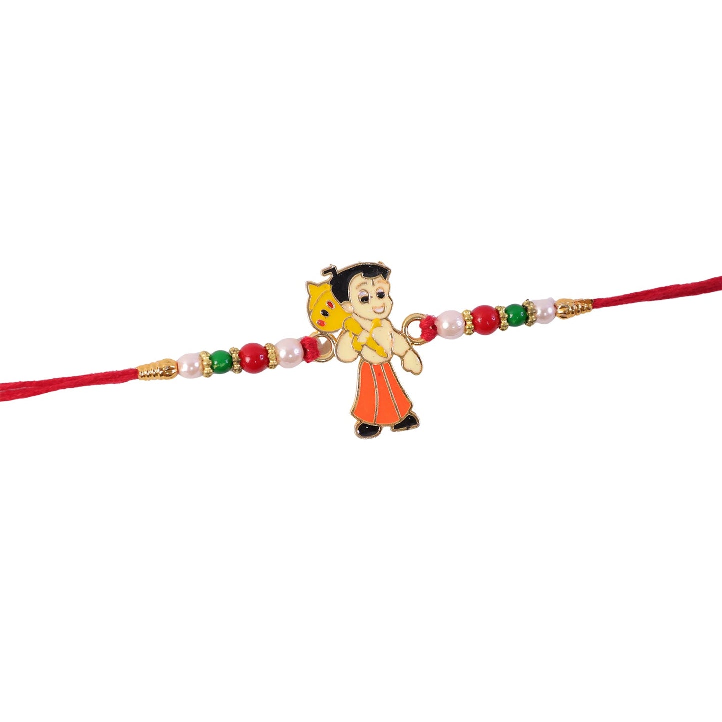 Chhota Bheem Cartoon Kids Rakhi with Beads for Little Brother