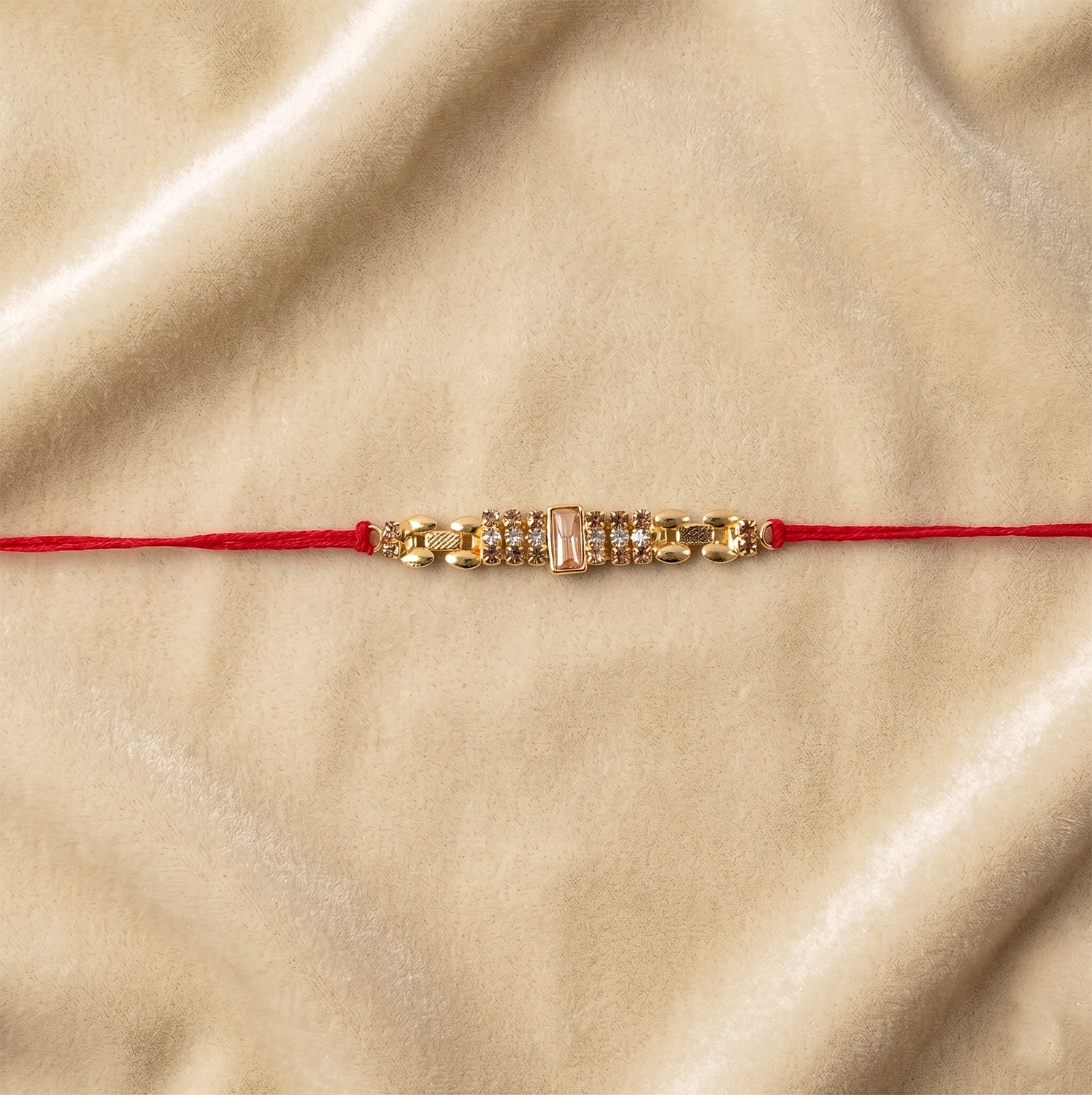 Sparkling AD Stone Rakhi for Brother - Rakshabandhan Gift