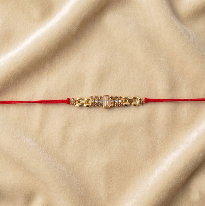 Sparkling AD Stone Rakhi for Brother - Rakshabandhan Gift