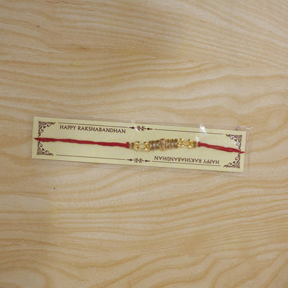 Sparkling AD Stone Rakhi for Brother - Rakshabandhan Gift