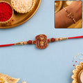 Ganesha Rudraksha Rakhi for Brother Antique Design