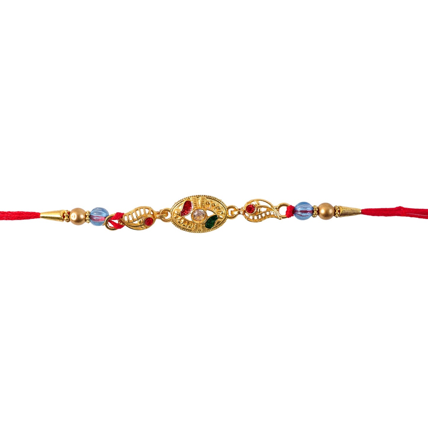 Colourful Marquise AD Stone Rakhi for Brother - Rakshabandhan Gift